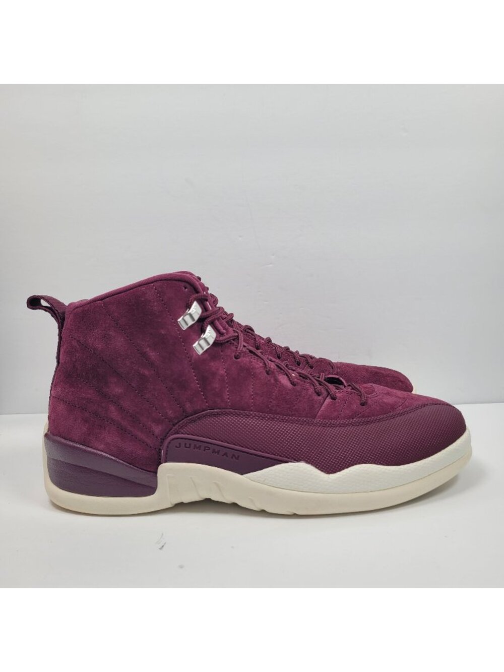 Air Jordan 12 2017 Retro Bordeaux Suede Men's Sneakers 130690-617 US Size 13